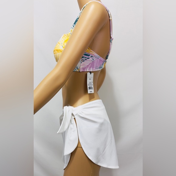 Shade & Shore Tropical Print Lightly Lined Bikini Top Crisscross Front 3… - Picture 7 of 12
